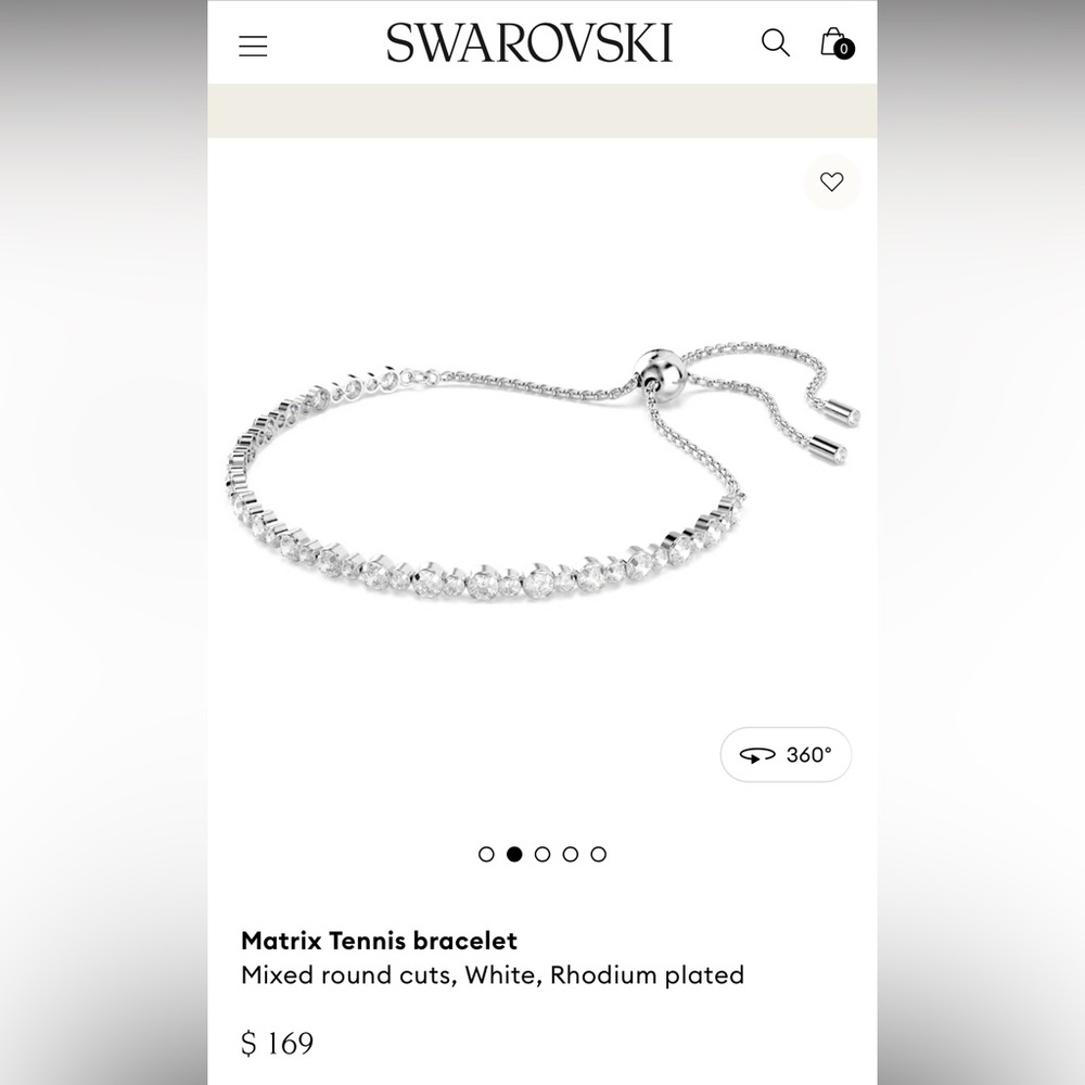Swarovski White Rhodium-Plated Bracelet